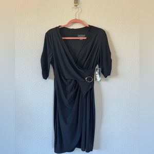 Black wrap professional dress business casual Jessica Howard petite